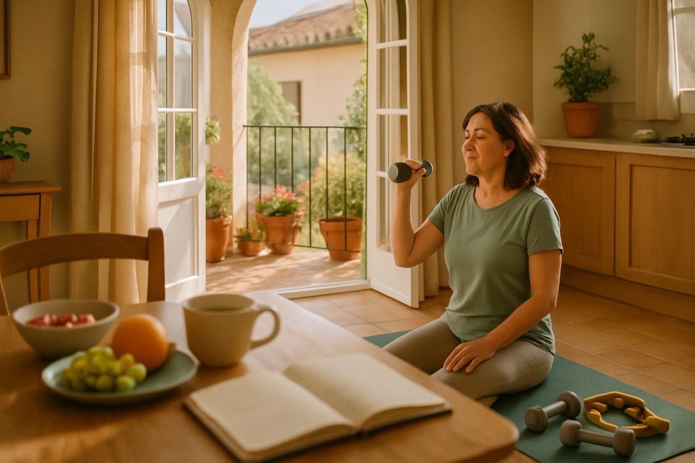 Menopausia en Equilibrio: Nutrición, Fuerza y Calma
